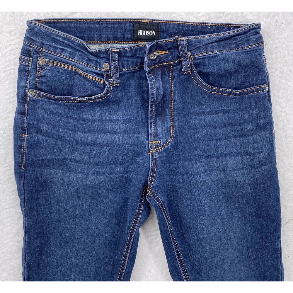 Hudson Boys Size 14 Dark Wash Stretch Skinny Jeans Denim Pants Blue Youth Kids - Picture 4 of 11